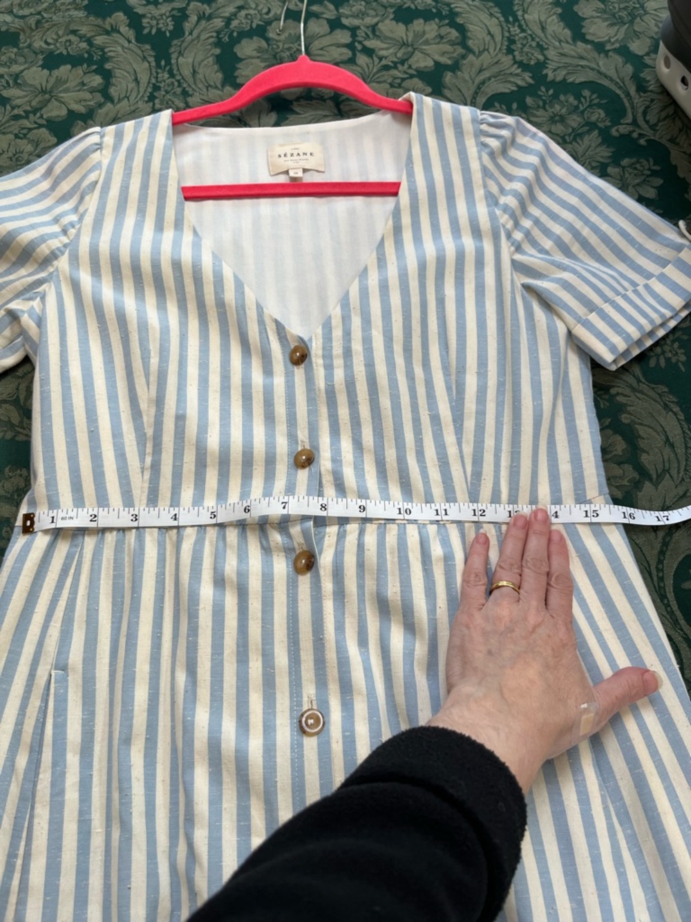 Sezane Blue and White Striped Maxi Dress - Picture 5 of 5